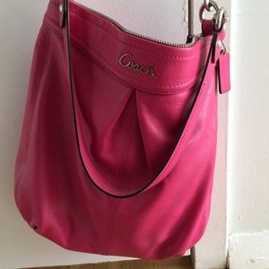 Hot Pink Coach Cross Body Bag